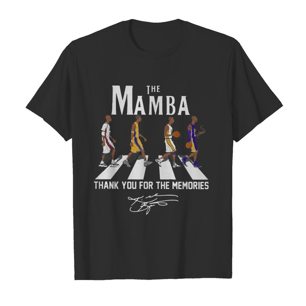 The Mamba Abbey Road Thank You For The Memories Signature shirt