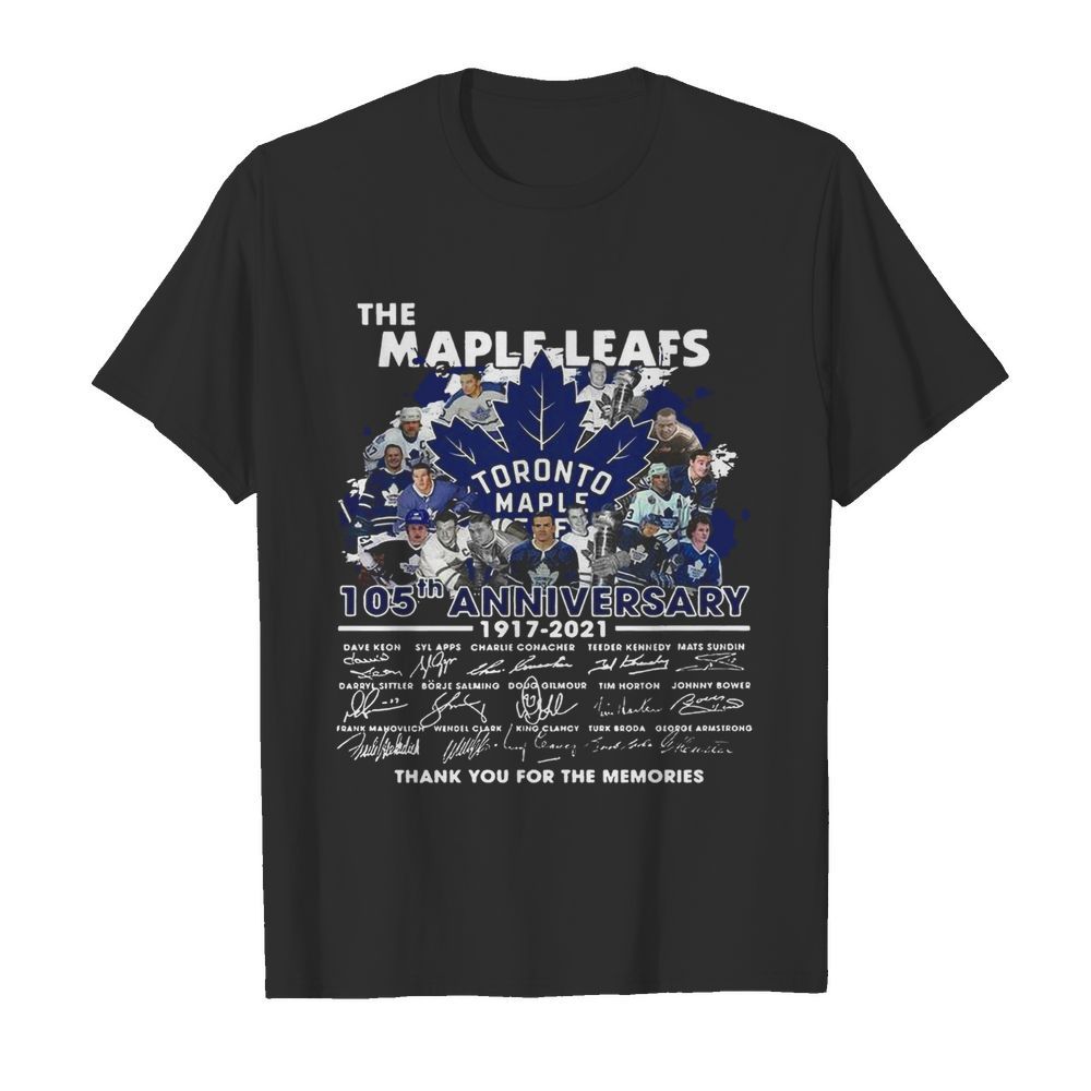 The Maple Leafs Toronto Maple Leafs 105tha Anniversary 1917 2020 Thank You For The Memories Signatures  Classic Men's T-shirt