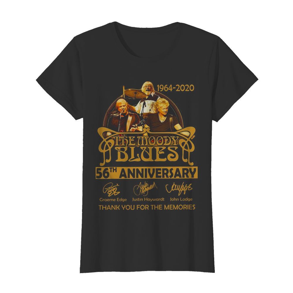 The Moody Blues 56th Anniversary 1964-2020 Thank You For The Memories  Classic Women's T-shirt