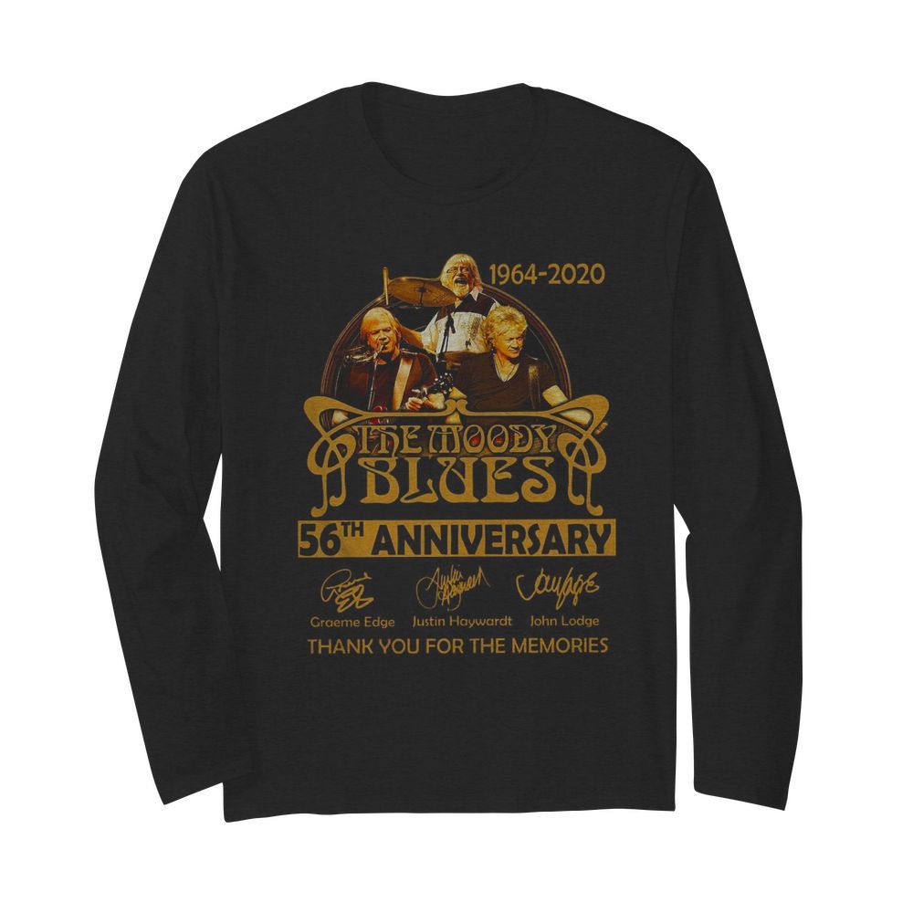 The Moody Blues 56th Anniversary 1964-2020 Thank You For The Memories  Long Sleeved T-shirt 