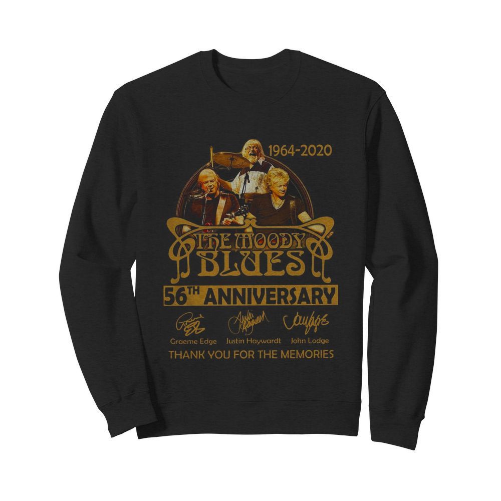 The Moody Blues 56th Anniversary 1964-2020 Thank You For The Memories  Unisex Sweatshirt