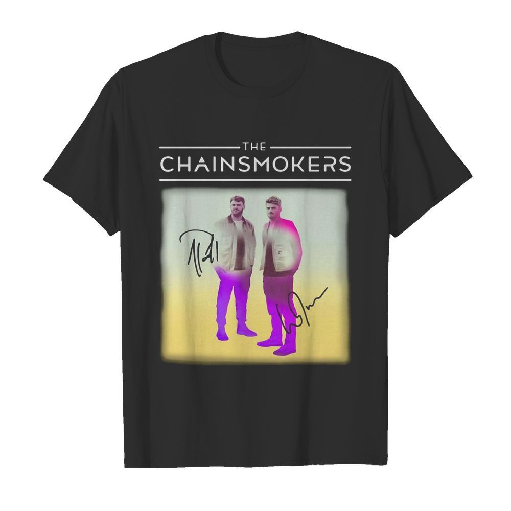 The chainsmokers members signatures shirt