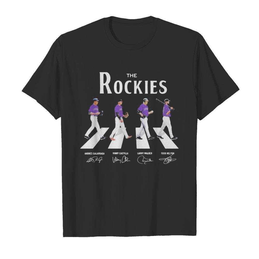 The colorado rockies baseball abbey road signatures shirt