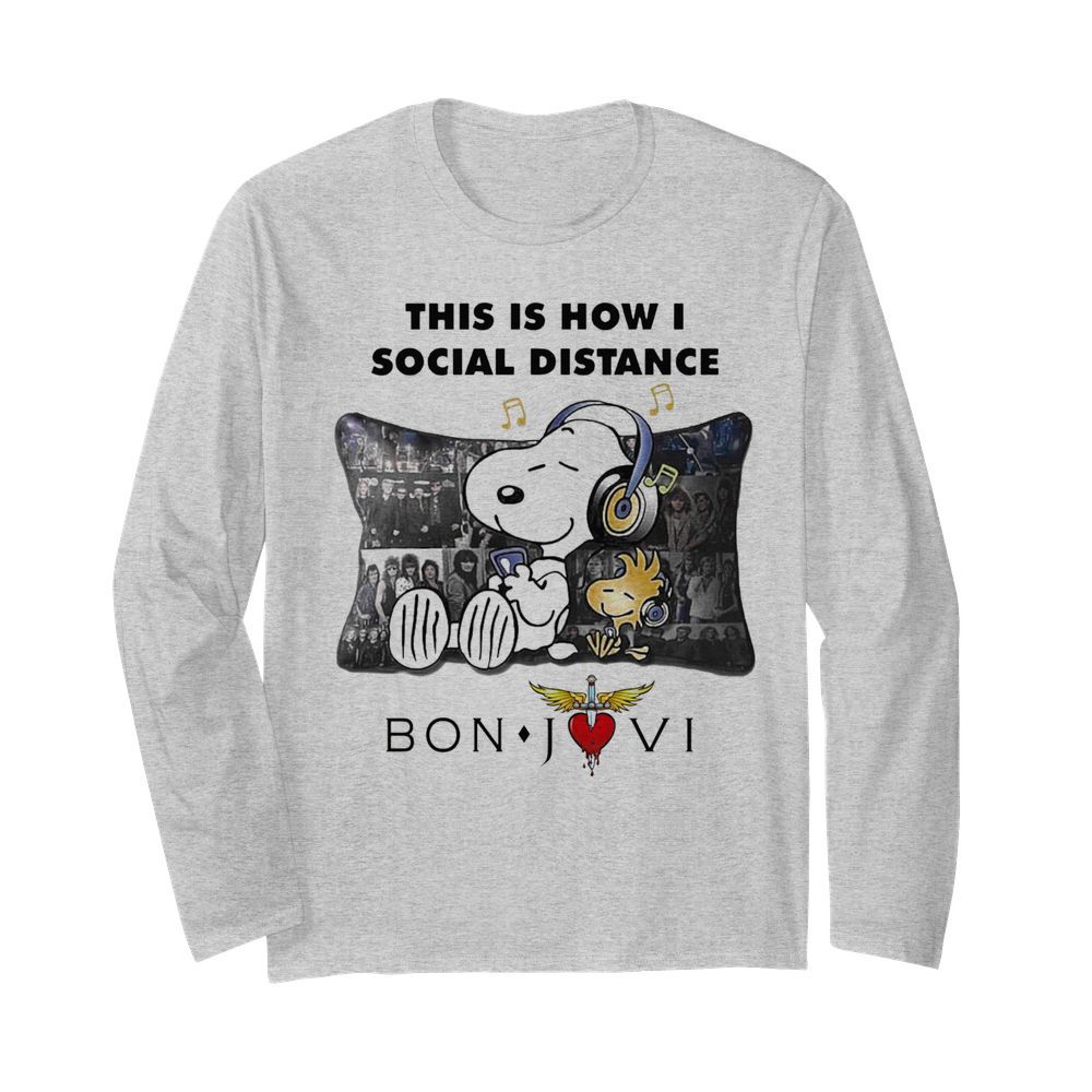 This Is How I Social Distance Bon Jovi  Long Sleeved T-shirt 