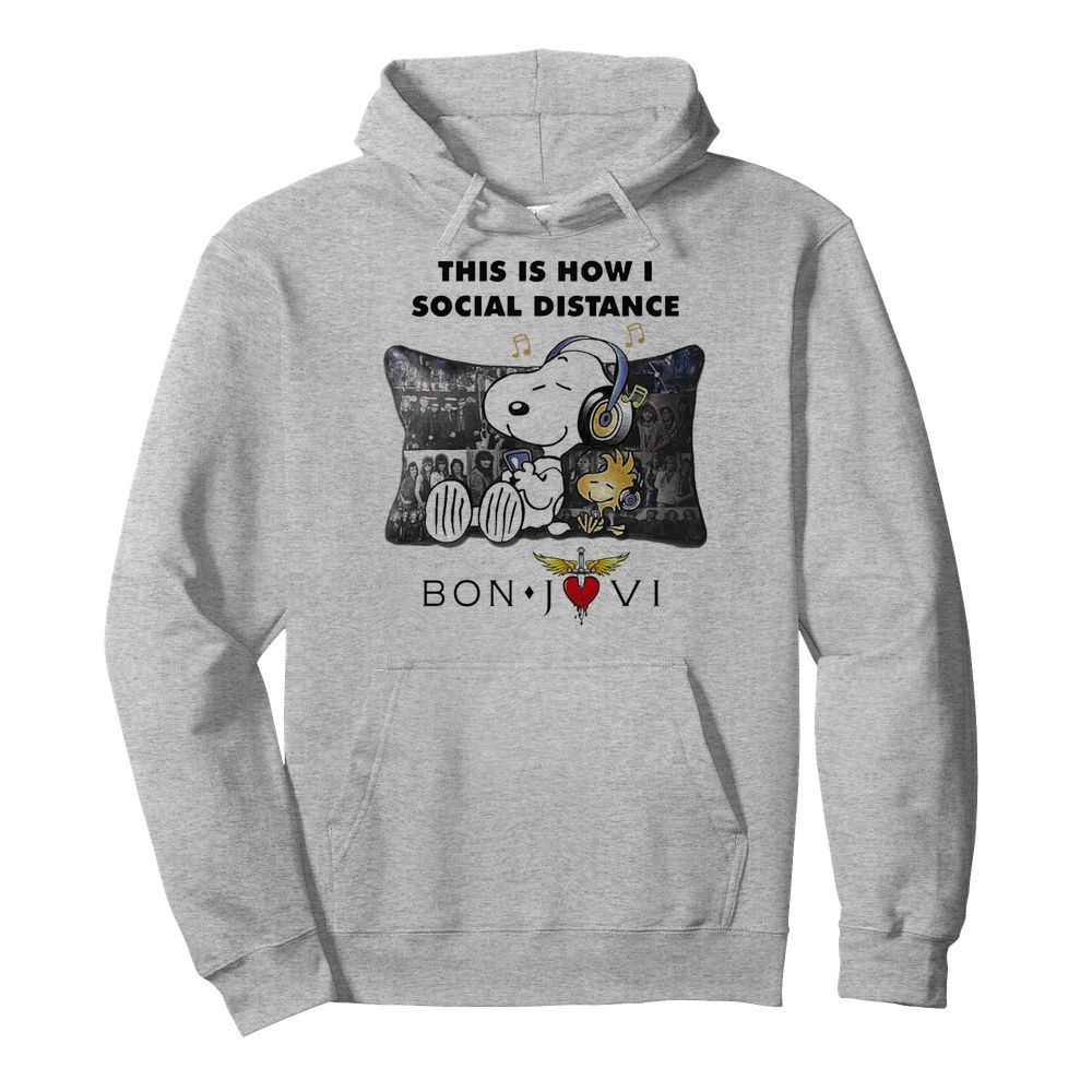 This Is How I Social Distance Bon Jovi  Unisex Hoodie