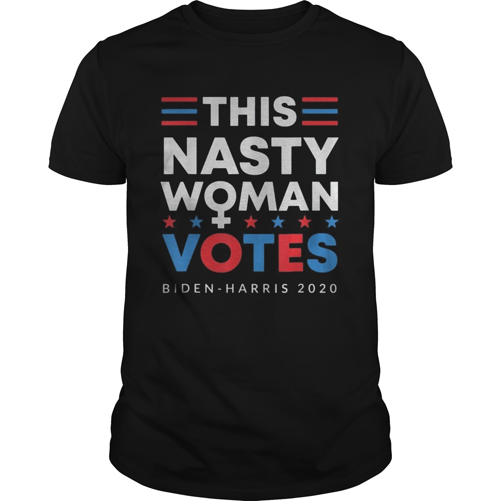 This nasty woman votes biden harris 2020 stars shirt