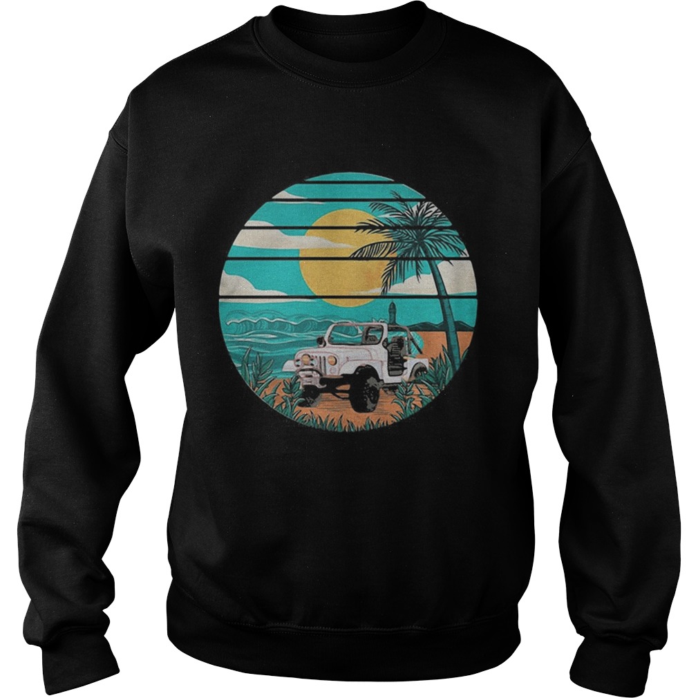 Tractor summer sunset vintage retro  Sweatshirt