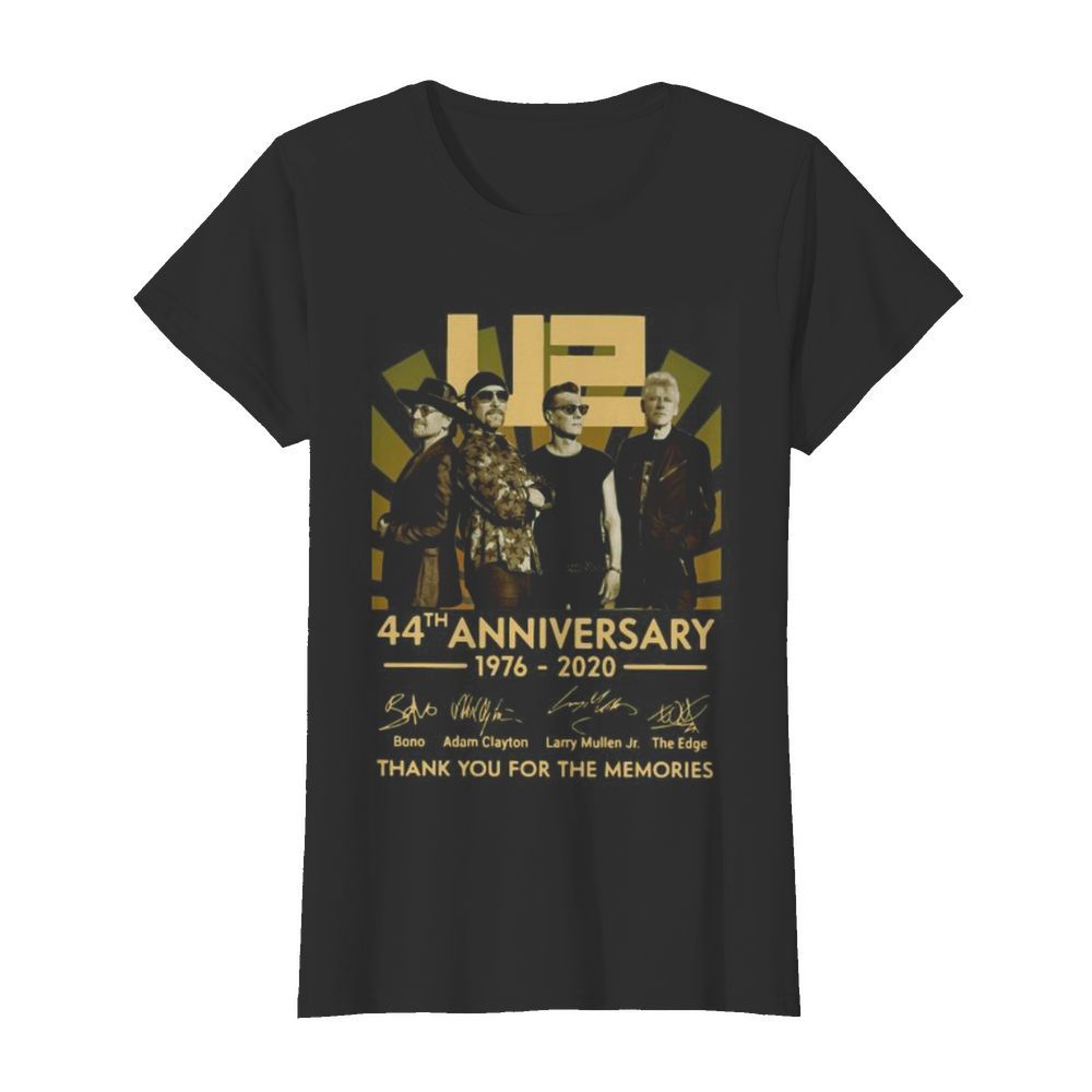 U2 44th anniversary 1976 2020 thank you for the memories signatures  Classic Women's T-shirt