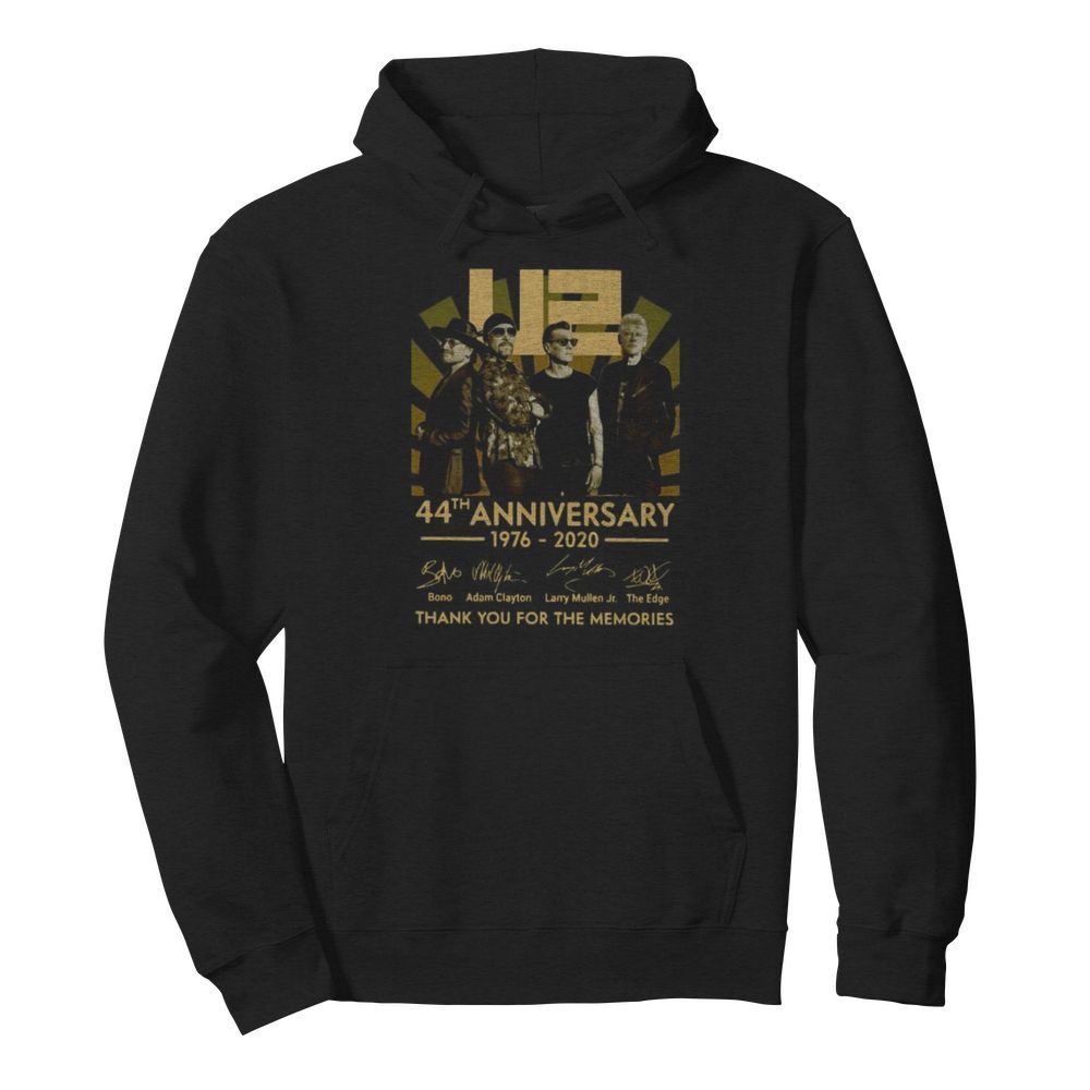 U2 44th anniversary 1976 2020 thank you for the memories signatures  Unisex Hoodie