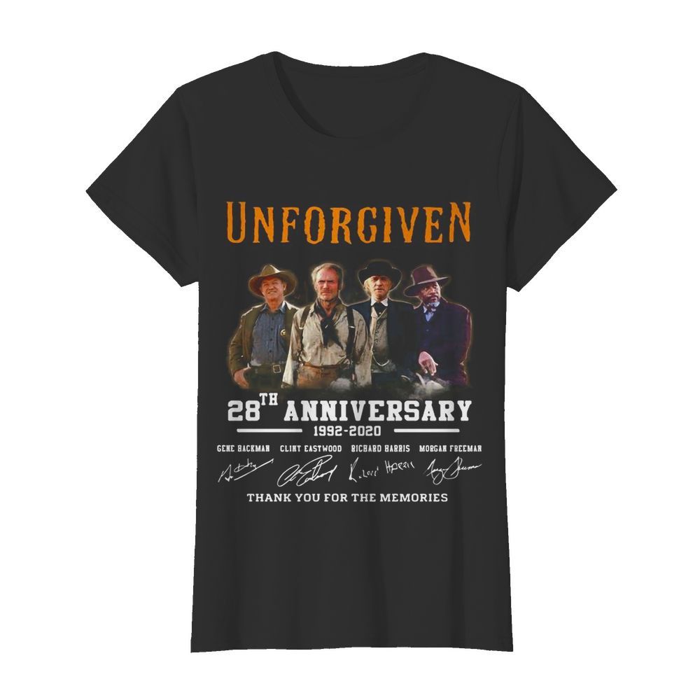 Unforgiven 28th anniversary 1992 2020 thank you for the memories signatures  Classic Women's T-shirt