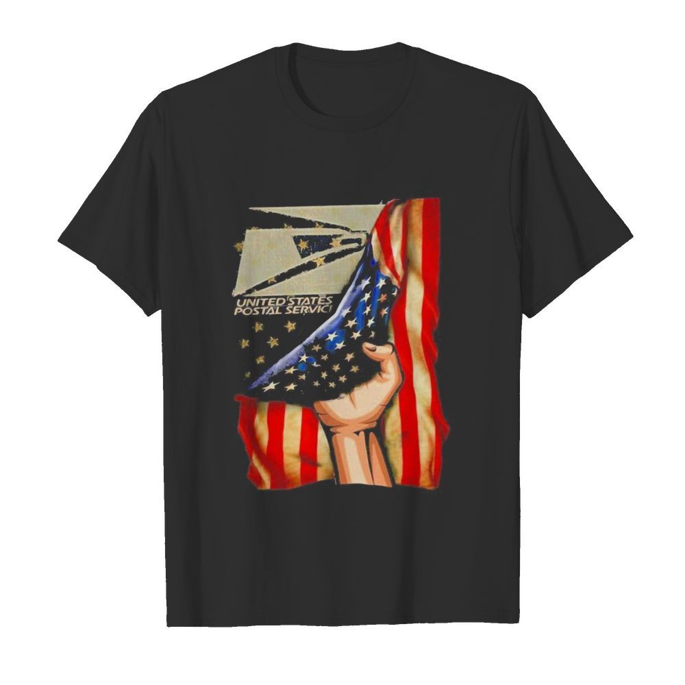 United states postal service american flag independence day shirt