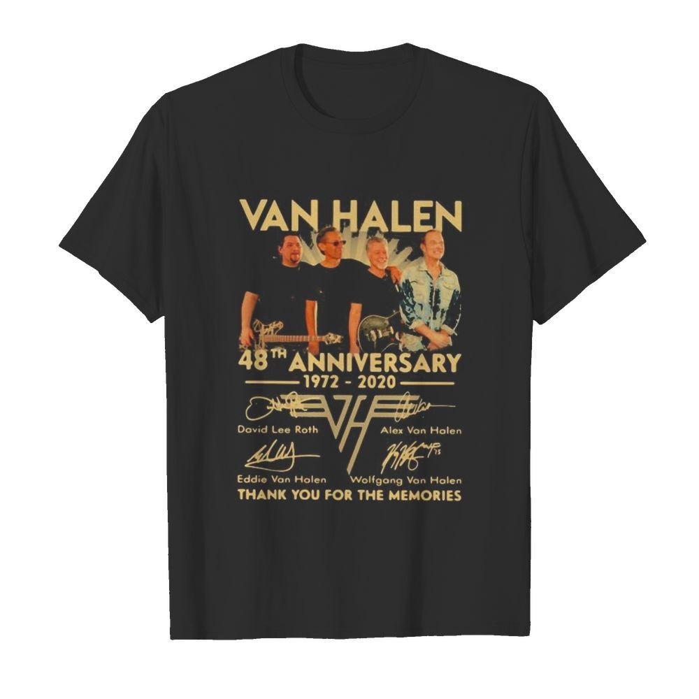 Van halen band 48th anniversary 1972 2020 thank you for the memories signatures  Classic Men's T-shirt