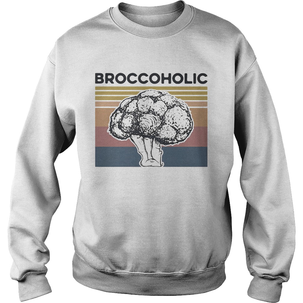 Vegan Broccoholic Vintage Retro  Sweatshirt