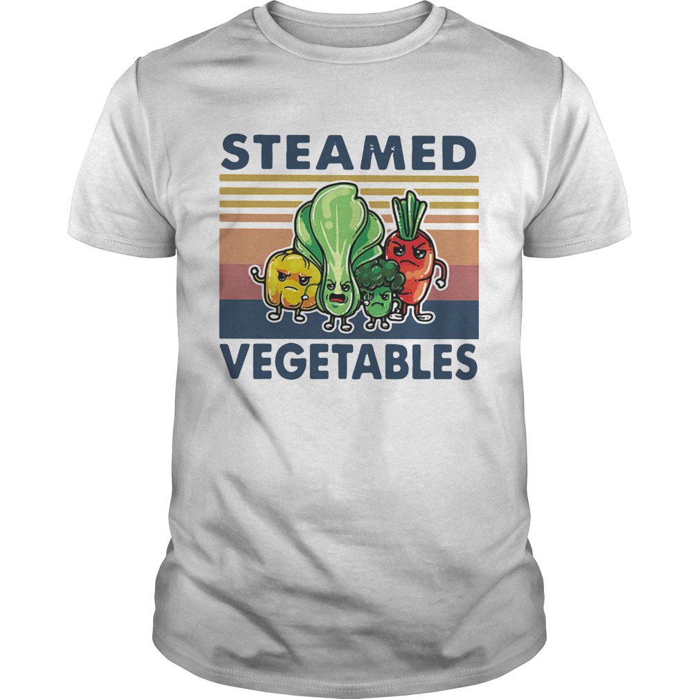 Vegan Steamed Vegetables Vintage Retro shirt