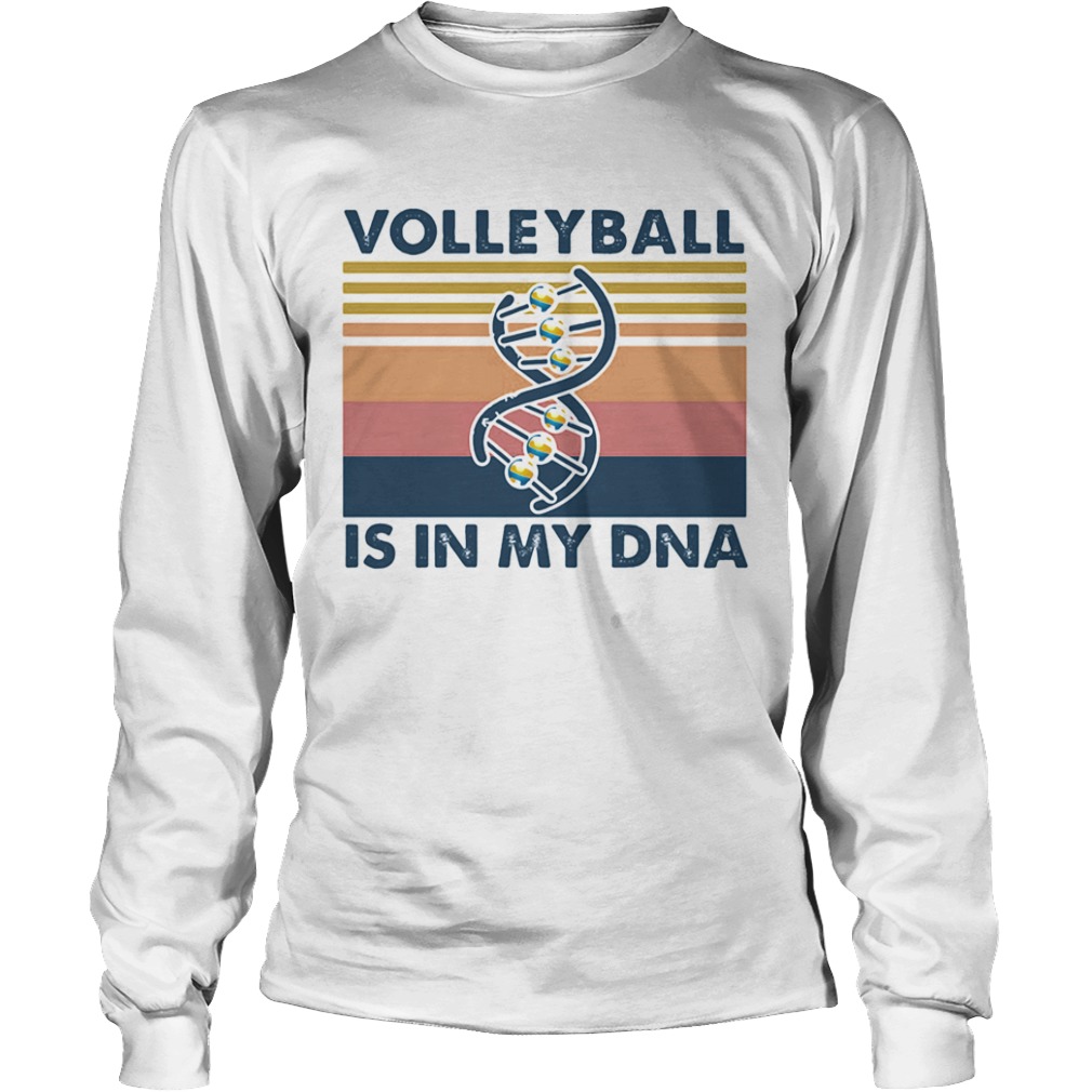 Volleyball is in my DNA vintage retro  Long Sleeve