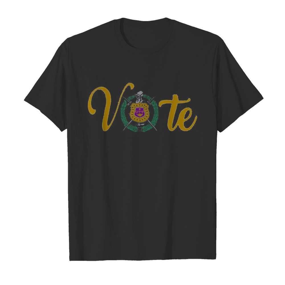 Vote omega psi phi logo shirt