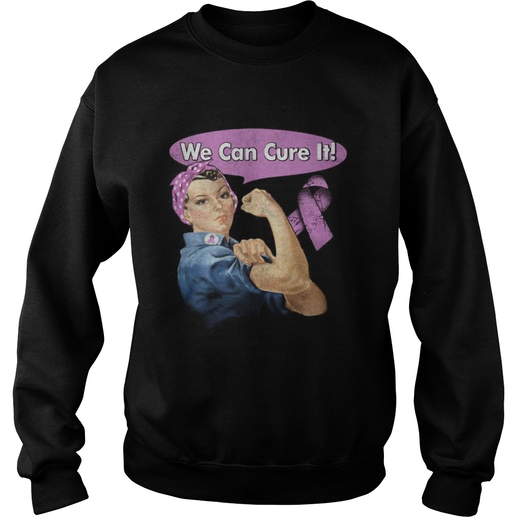 We Can Cure It Strong Girl Breast cancer awareness  Sweatshirt