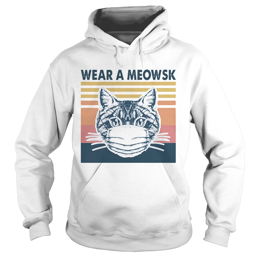 Wear A Meowsk Vintage Retro  Hoodie