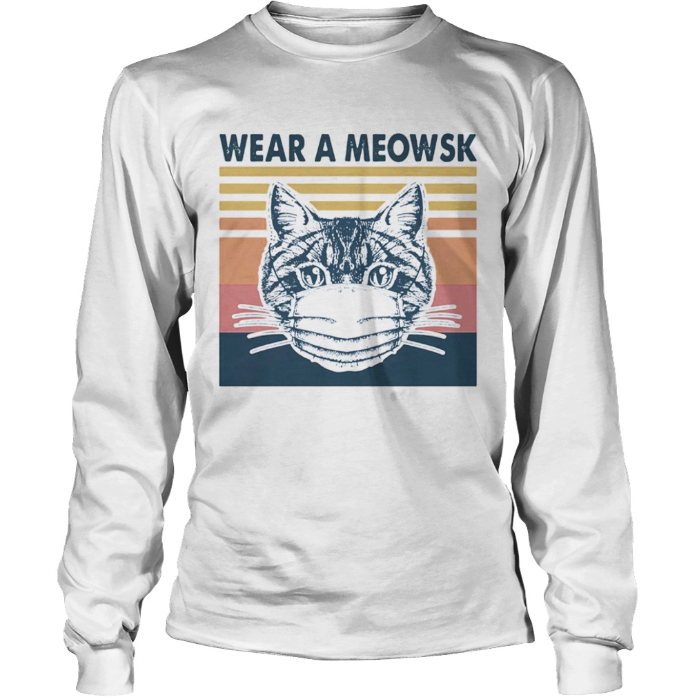 Wear A Meowsk Vintage Retro  Long Sleeve