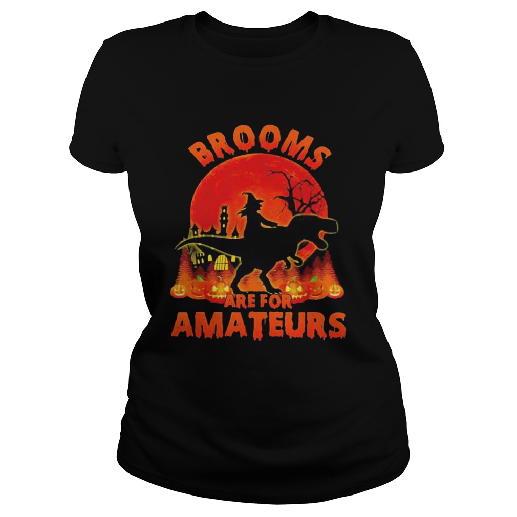 Witch Riding Dinosaurs Brooms Are For Amateurs Halloween  Classic Ladies