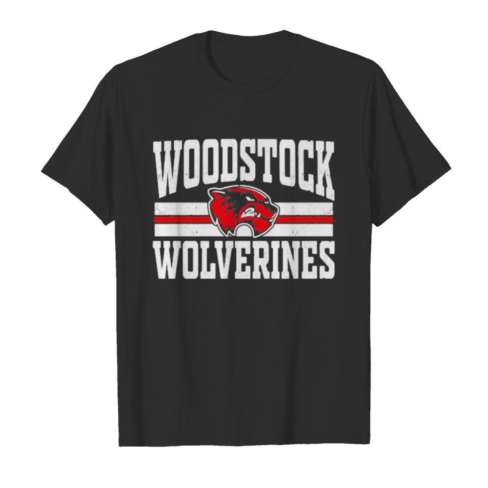 Woodstock high school wolverines logo shirt