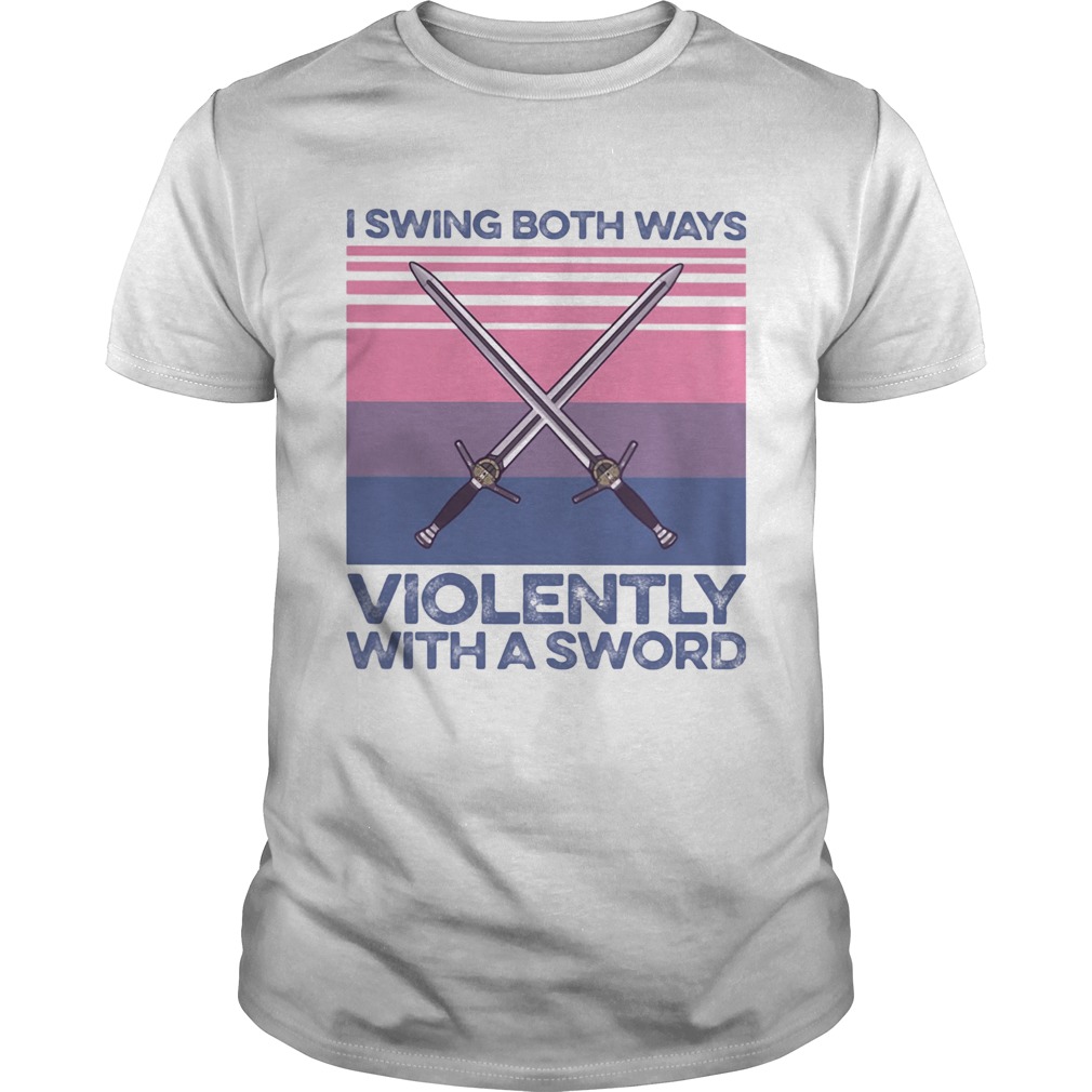 Words I swing both ways violently with a bat vintage shirt