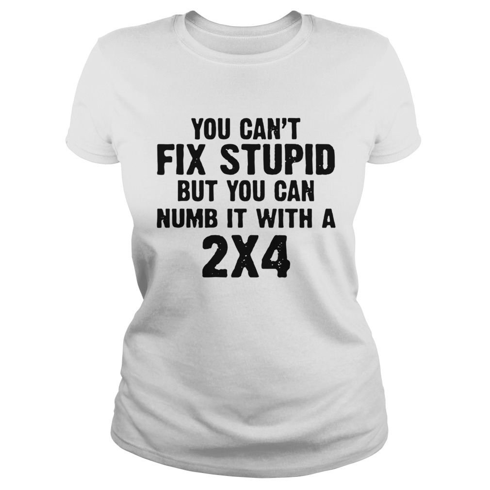 You Cant Fix Stupid But You Can Numb It With A 2x4  Classic Ladies