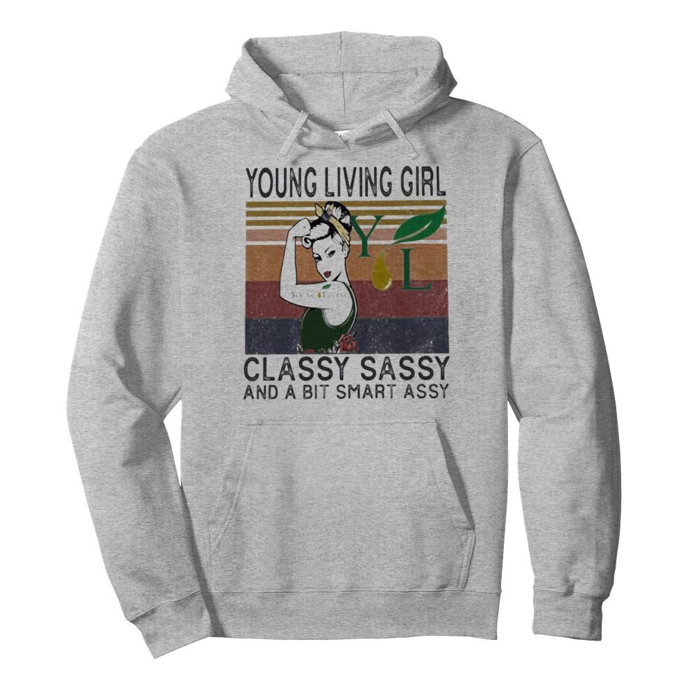 Young living girl classy sassy and a bit smart assy vintage retro  Unisex Hoodie