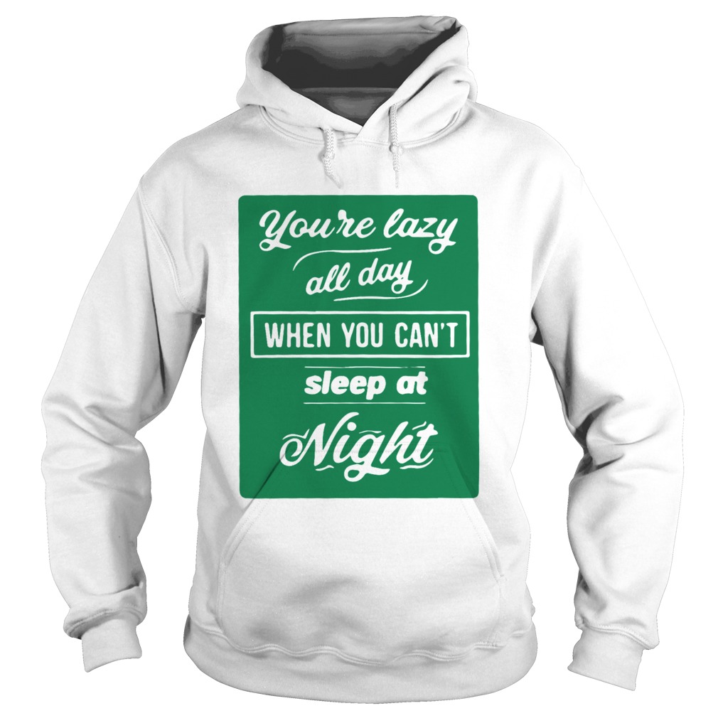 Youre Lazy All Day When You Cant Sleep At Night Mens Premium  Hoodie