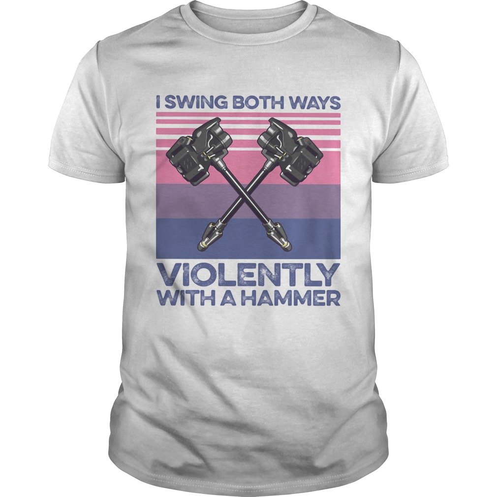 hammers I swing both ways violently with a bat vinatge shirt