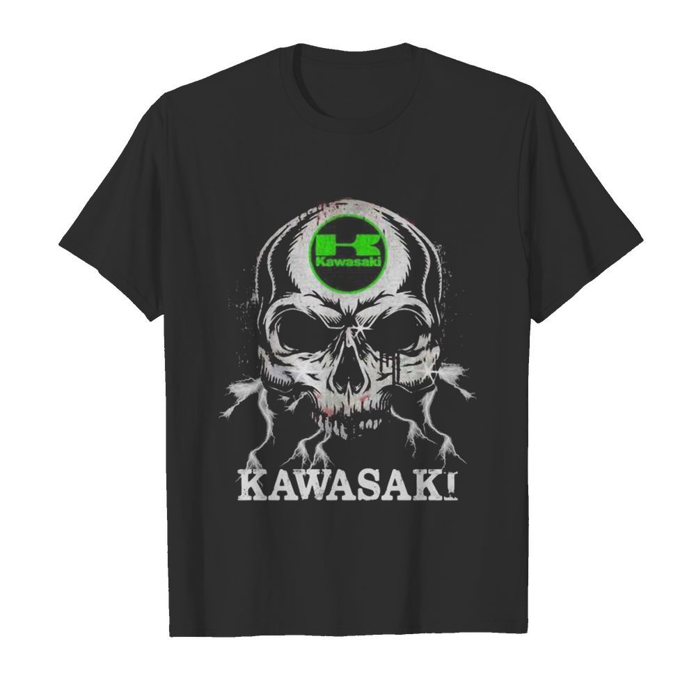 skull kawasaki logo shirt