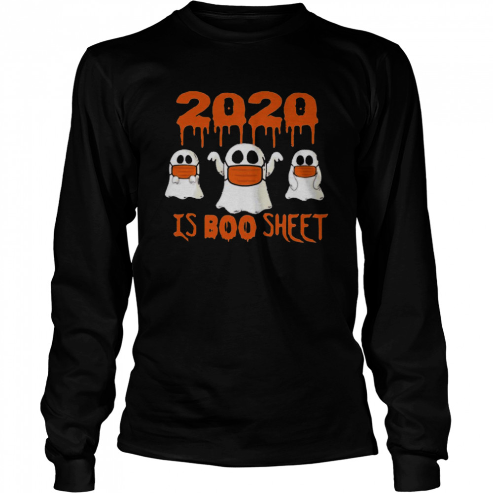 2020 Is Boo Sheet Face Mask Halloween  Long Sleeved T-shirt