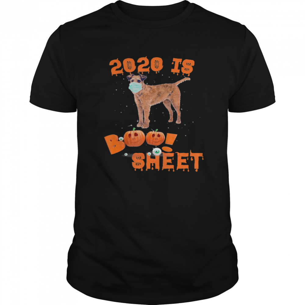 2020 Is Boo Sheet Halloween Irish Terrier Dog Wear Mask shirt