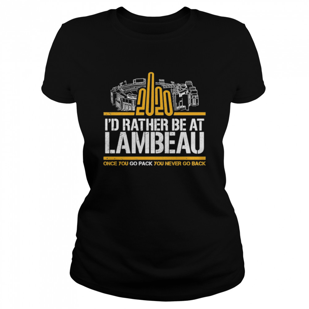 2020 I’d Rather Be At Lambeau Once You Go Pack You Never Go Back  Classic Women's T-shirt