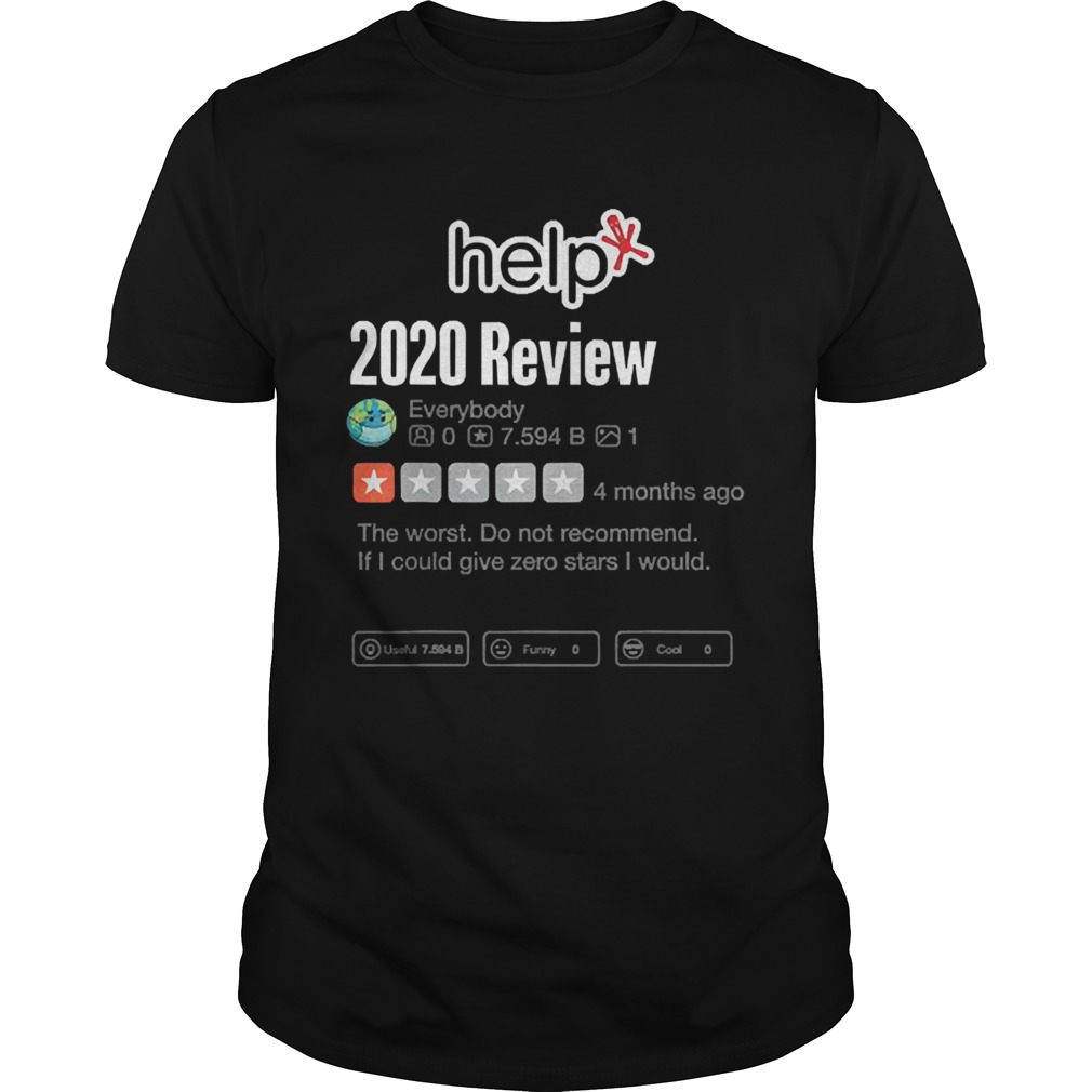 2020 Review Funny Very Bad Would Not Recommend Help shirt