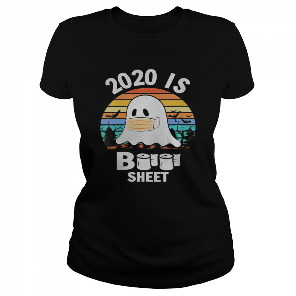 2020 is boo sheet  Ghost and bats Funny Halloween  Classic Women's T-shirt