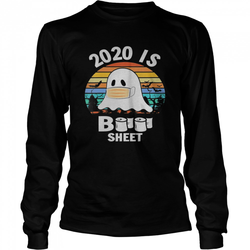 2020 is boo sheet  Ghost and bats Funny Halloween  Long Sleeved T-shirt