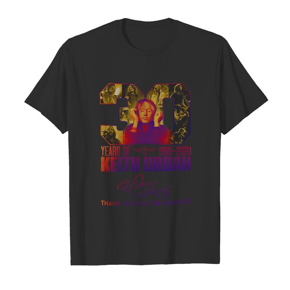 30 Years Of 1990 2020 Keith Urban Thank You For The Memories Signature shirt