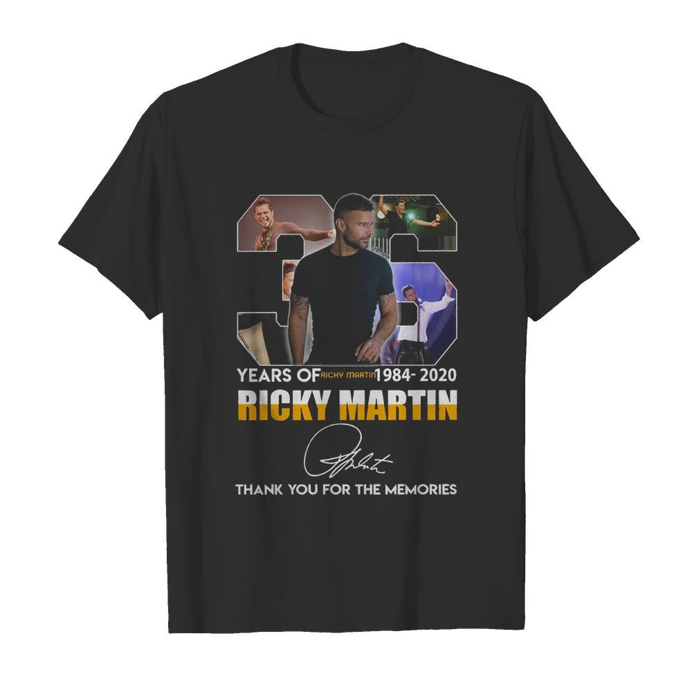 36 Years Of Ricky Martin 1984-2020 Ricky Martin Thank You For The Memories shirt