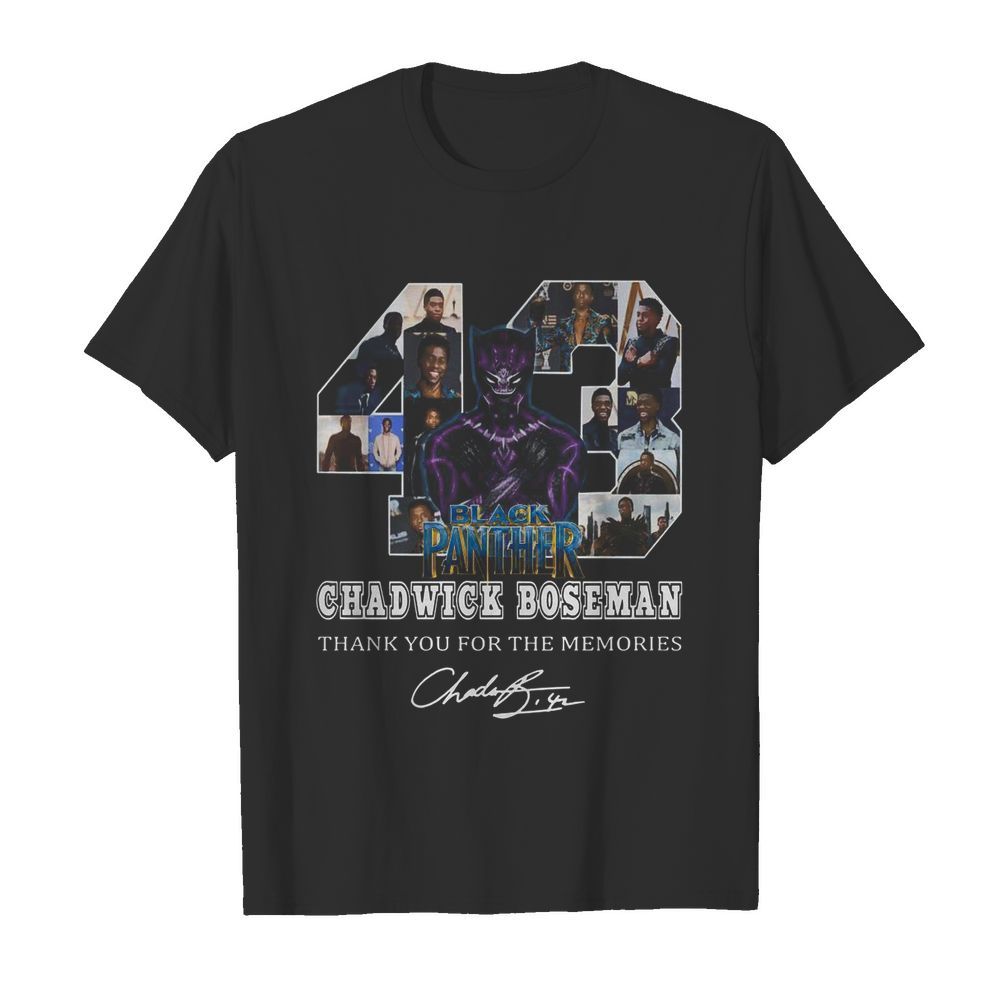 43 Black Panther Chadwick Boseman Thank You For The Memories Signature shirt