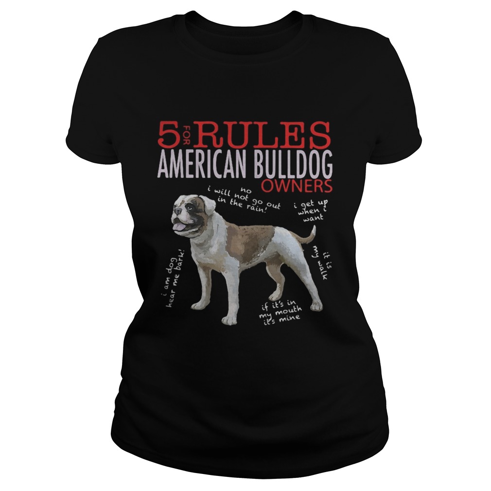 5 for rules american bulldog owners  Classic Ladies