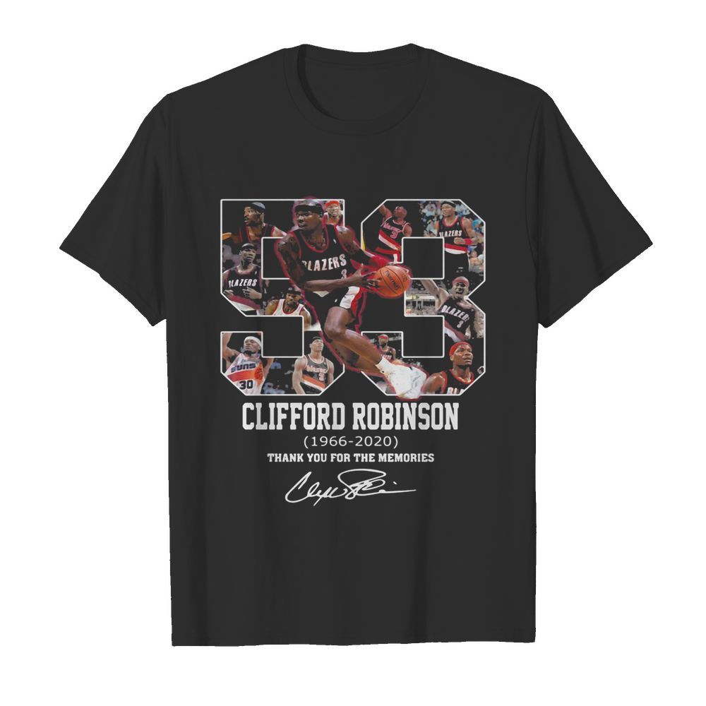 53 clifford robinson 1966 2020 thank you for the memories signatures shirt