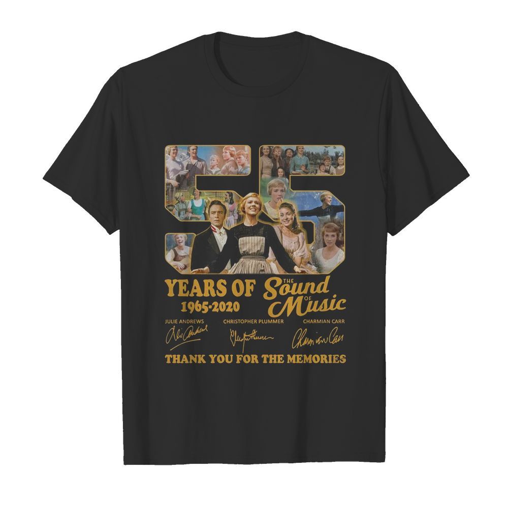 55 Years Of 1965 2020 The Sound Of Music Thank You For The Memories Signature shirt