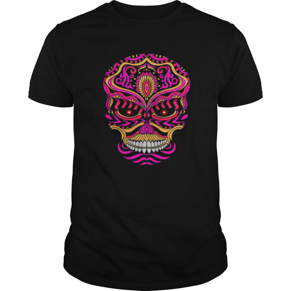 Abstract Day Of The Dead Dia De Muertos Sugar Skull shirt