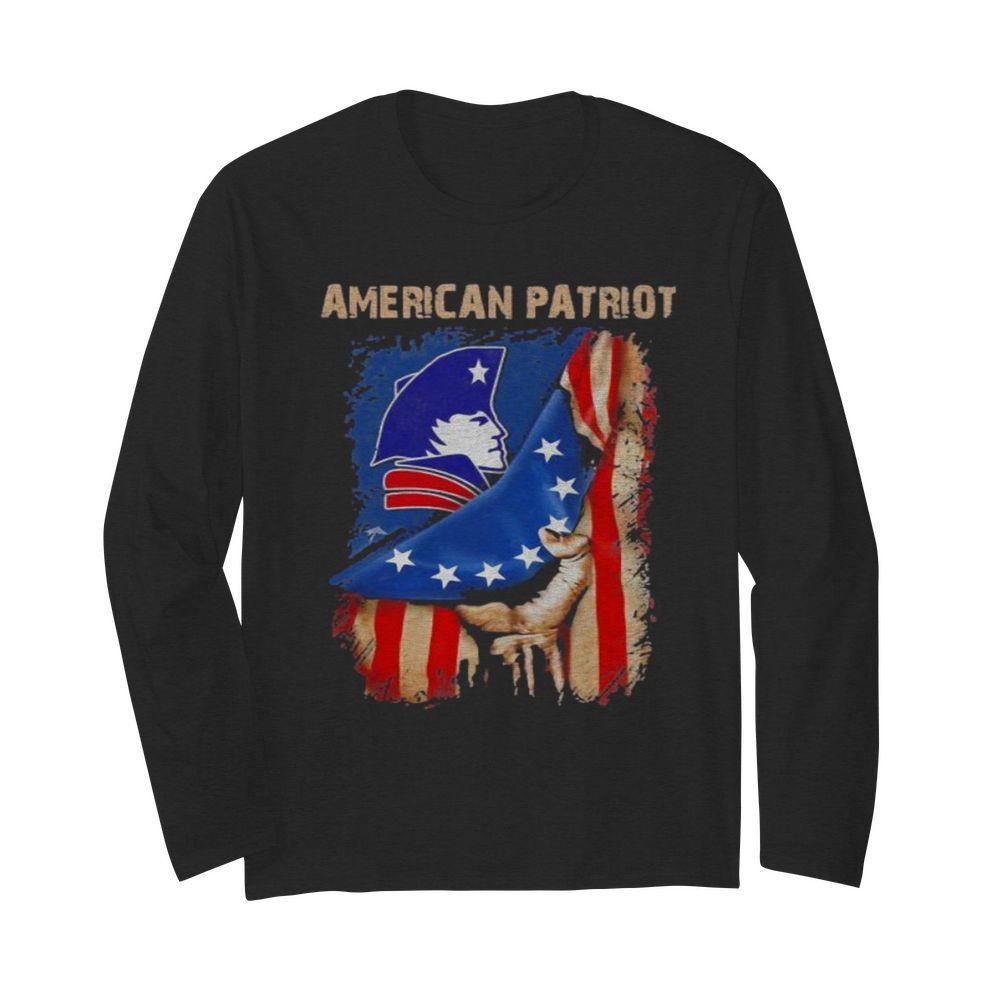 American new england patriot flag  Long Sleeved T-shirt 