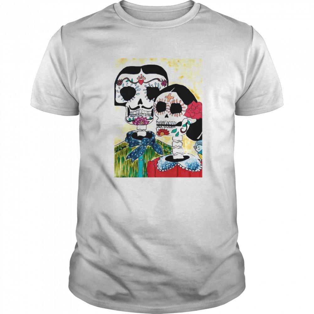 Amor Sugar Skull Couple Dia De Los Muertos Day Of The Dead shirt