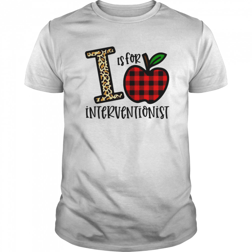 Apple I Leopard Is For Teacher Interventionist shirt