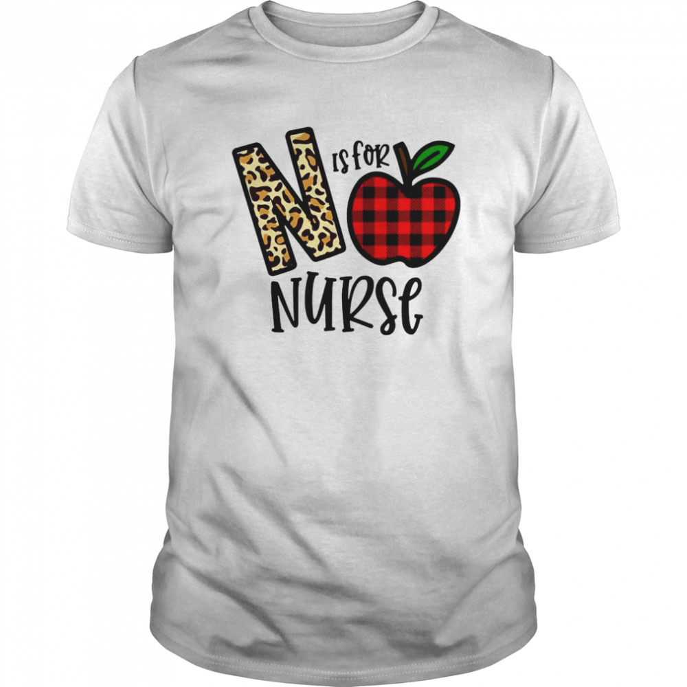 Apple N Leopard Is For Teacher Nurse shirt