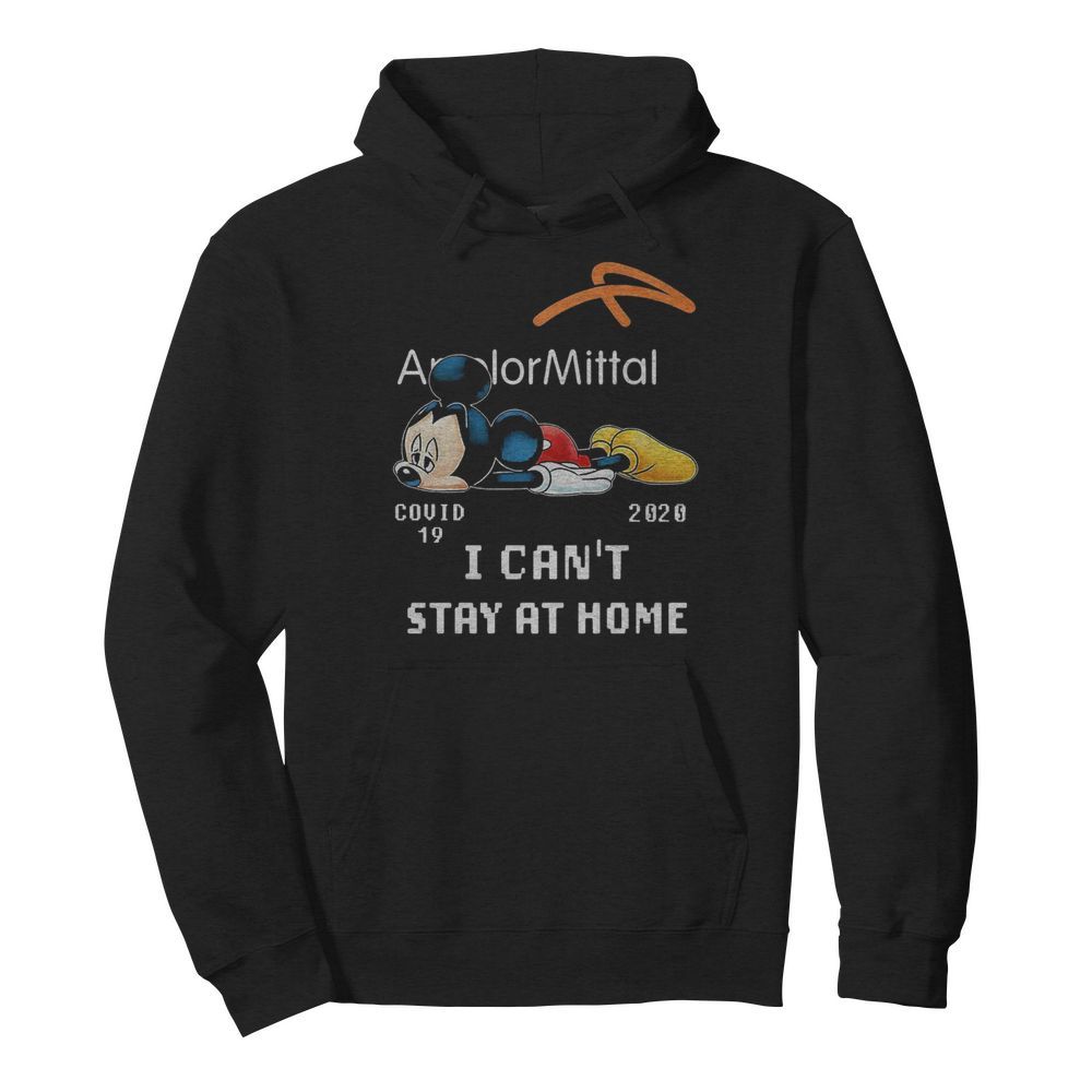 Arcelor MIttal Mickey Mouse COVID 19 2020 I Cant Stay At Home  Unisex Hoodie