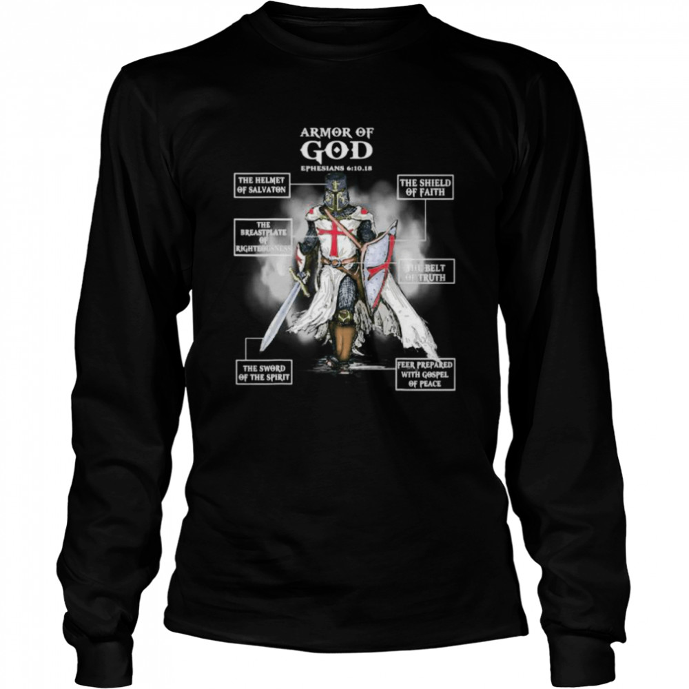 Armor Of God Bible Verse Cool Gift For Religious Christian  Long Sleeved T-shirt